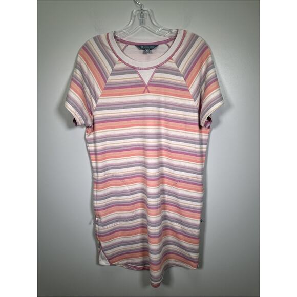 Title nine Dresses & Skirts - Title‎ Nine Sweatshirt Dress M Hideaway Horizon Striped Activewear Pickleball